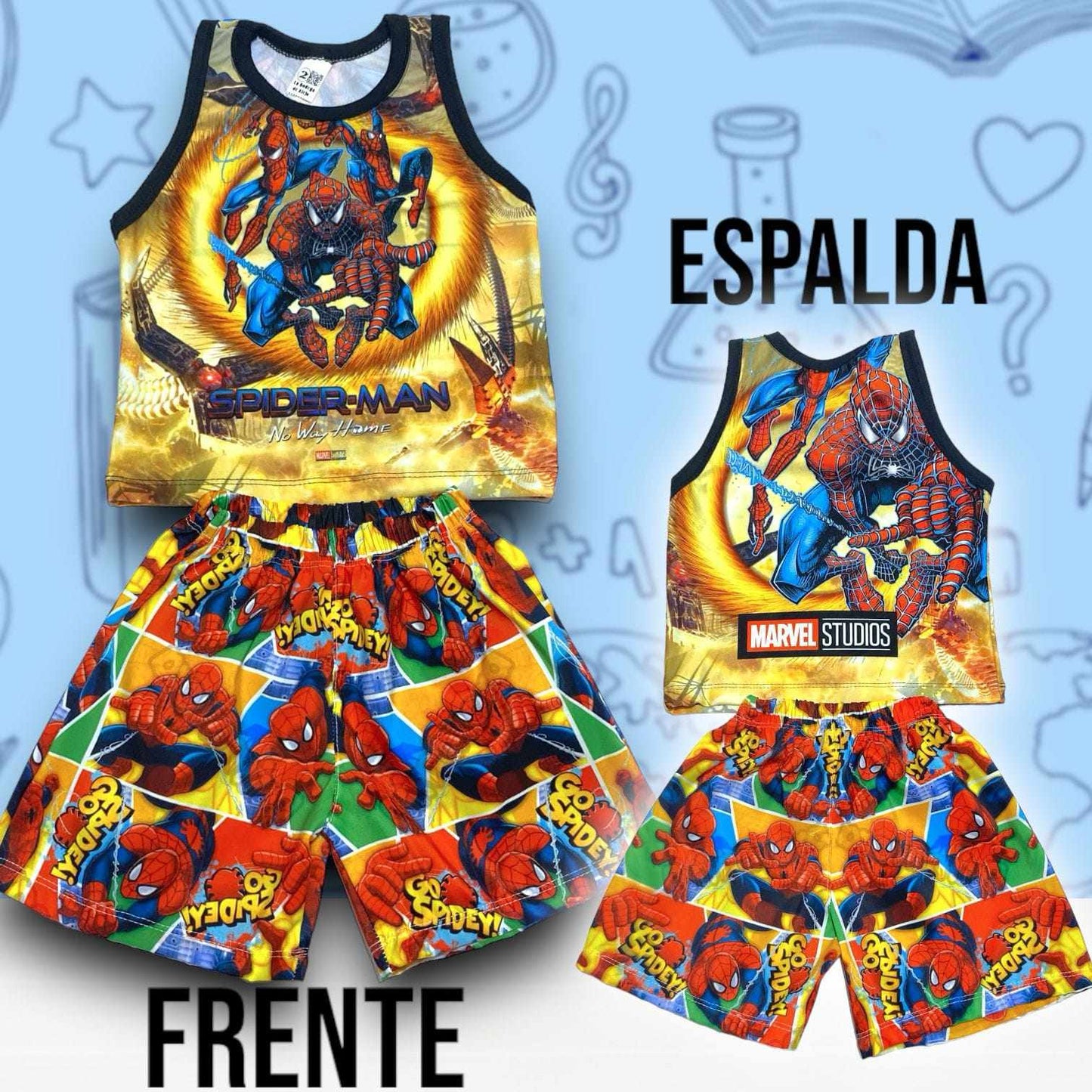 Conjunto Junior Spiderman sin mangas