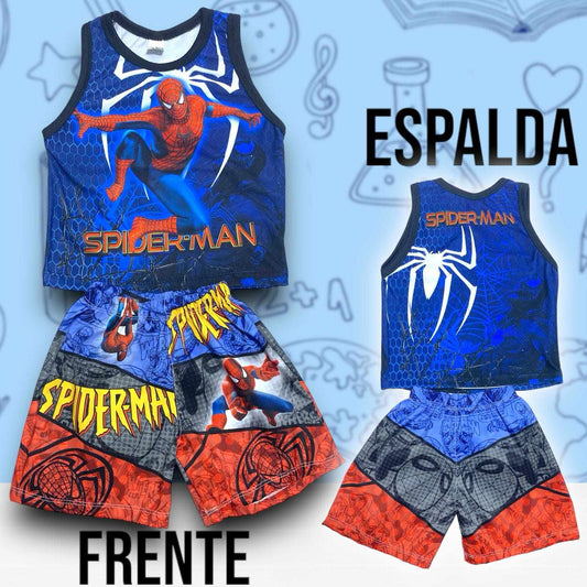 Conjunto Junior Spiderman sin mangas