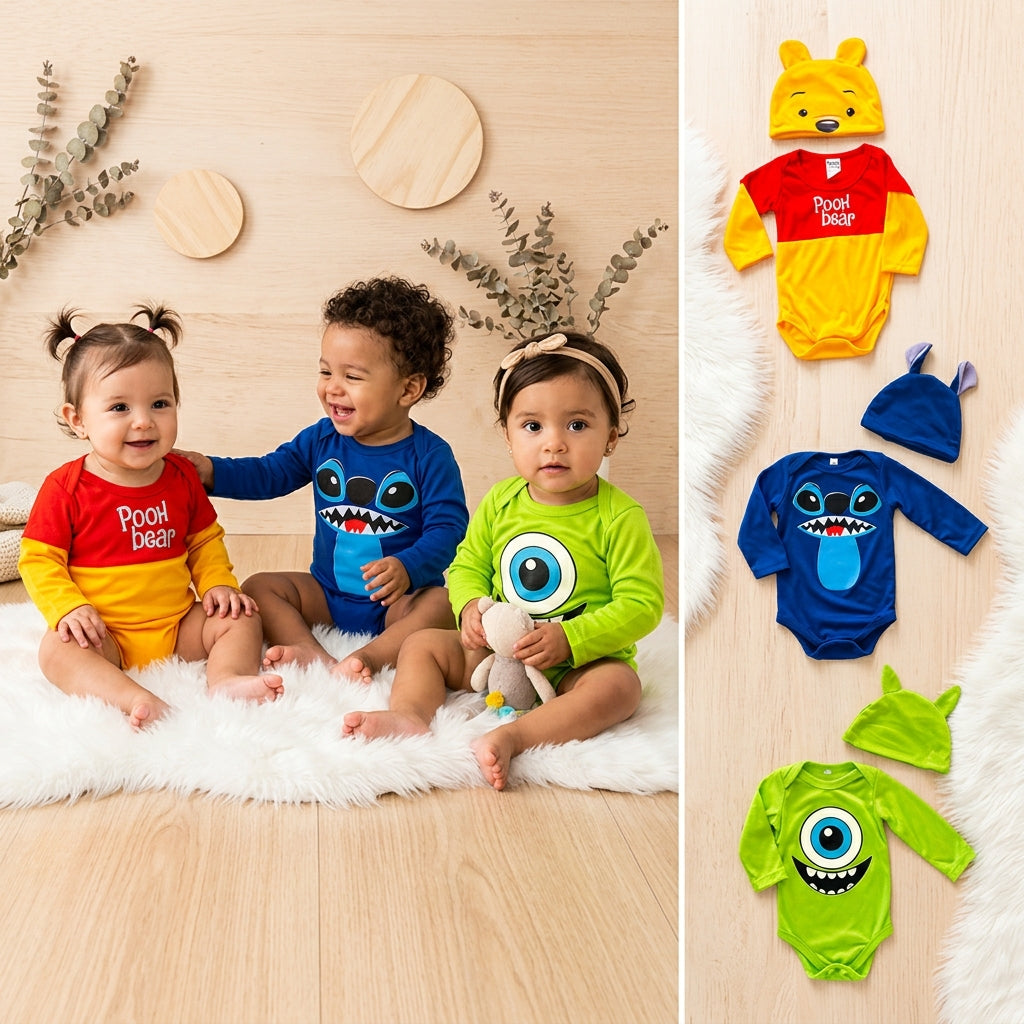 set x 3 Bodys de Personajes