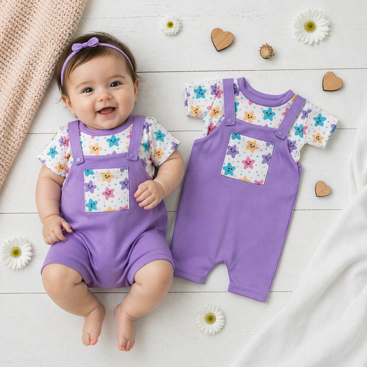 ✨ Set x3 Overoles + Camiseta para Bebé ✨