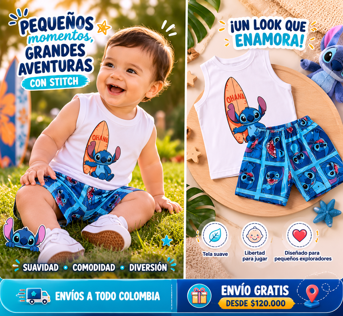 Combo x5 Conjuntos para Bebé | Comodidad para toda la semana