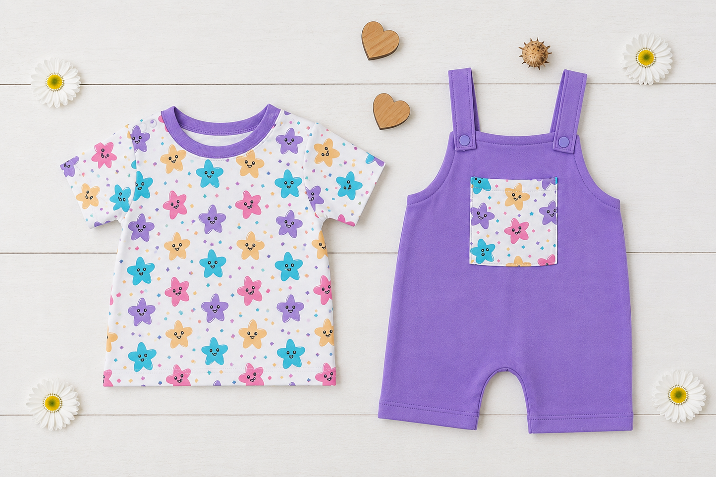 ✨ Set x3 Overoles + Camiseta para Bebé ✨
