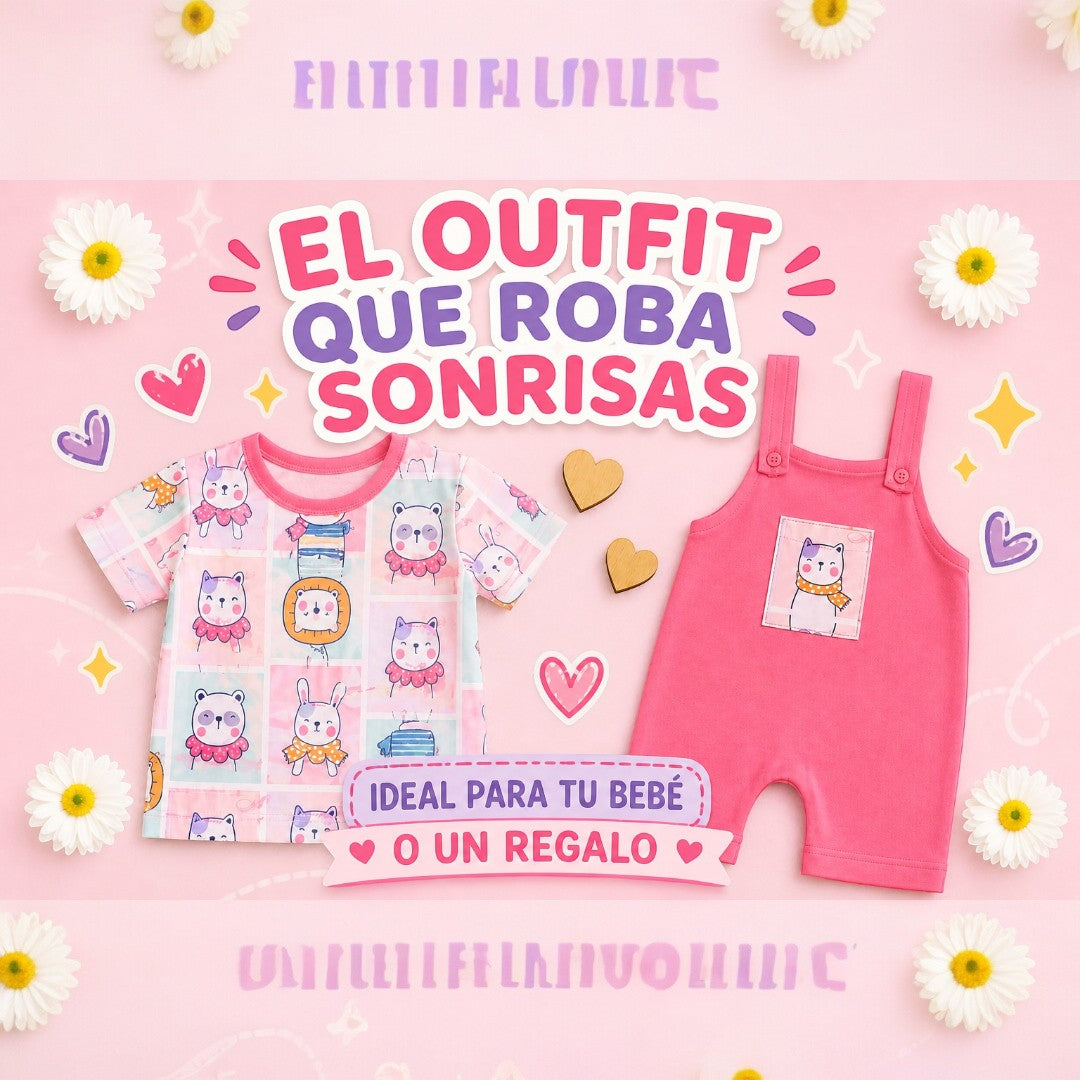 ✨ Set x3 Overoles + Camiseta para Bebé ✨