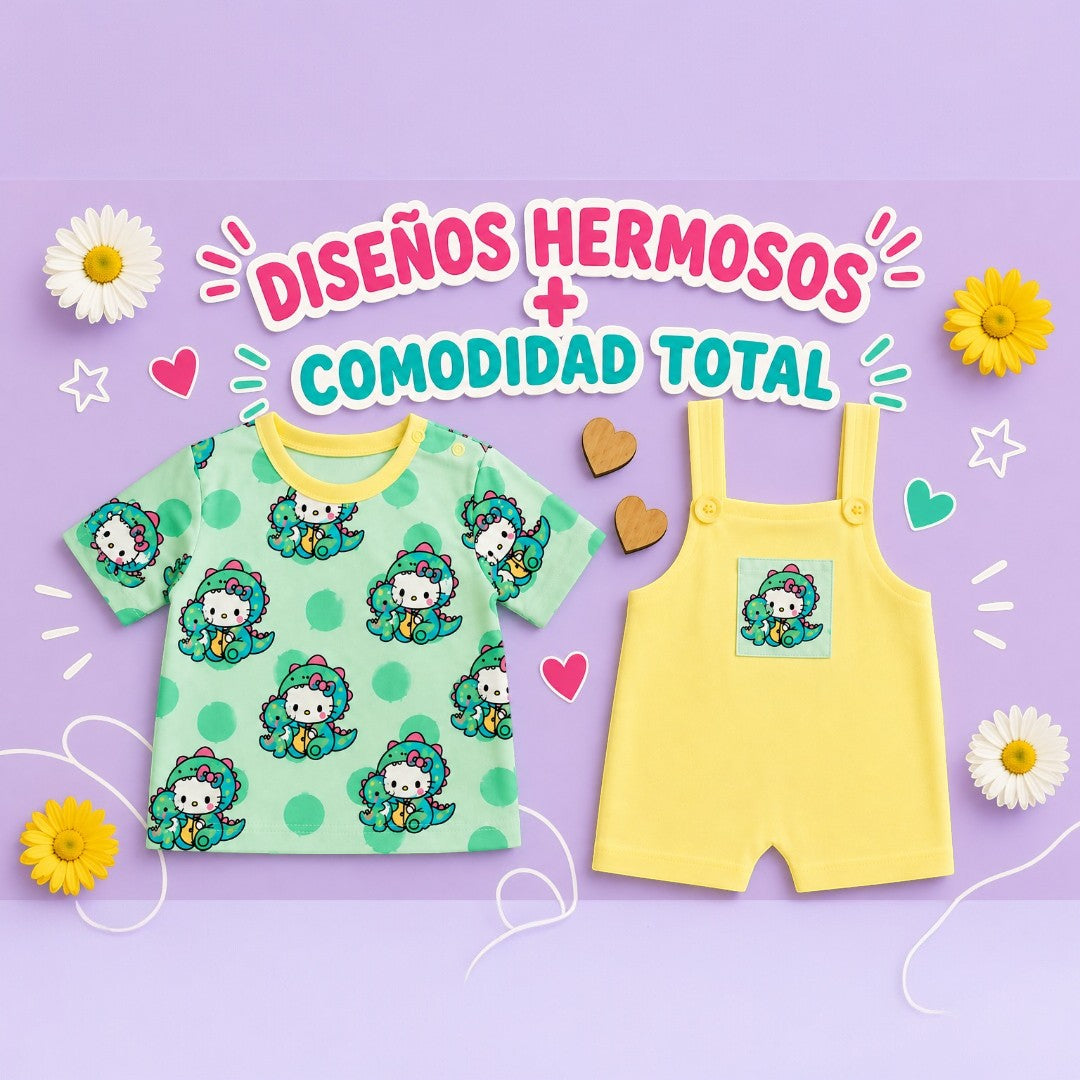 ✨ Set x3 Overoles + Camiseta para Bebé ✨