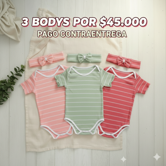 ✨ Set de Bodys para Bebé – Oferta Especial ✨