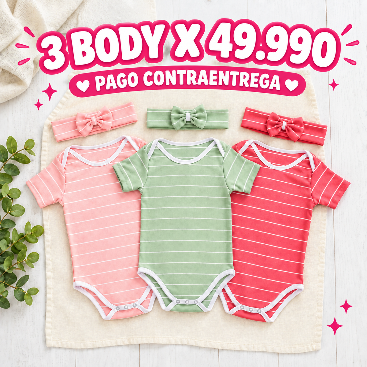 ✨ Set de Bodys para Bebé – Oferta Especial ✨