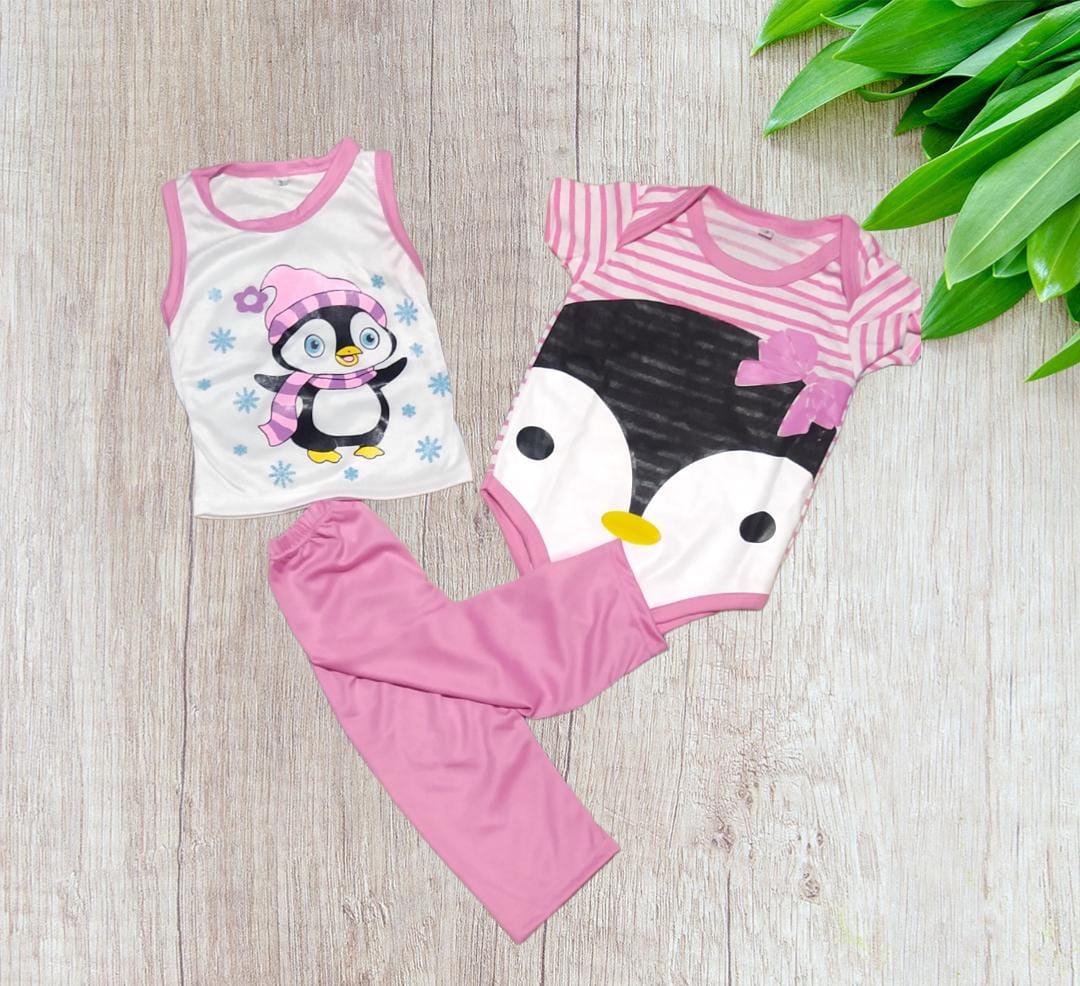 Pijama 3 piezas Pinguino