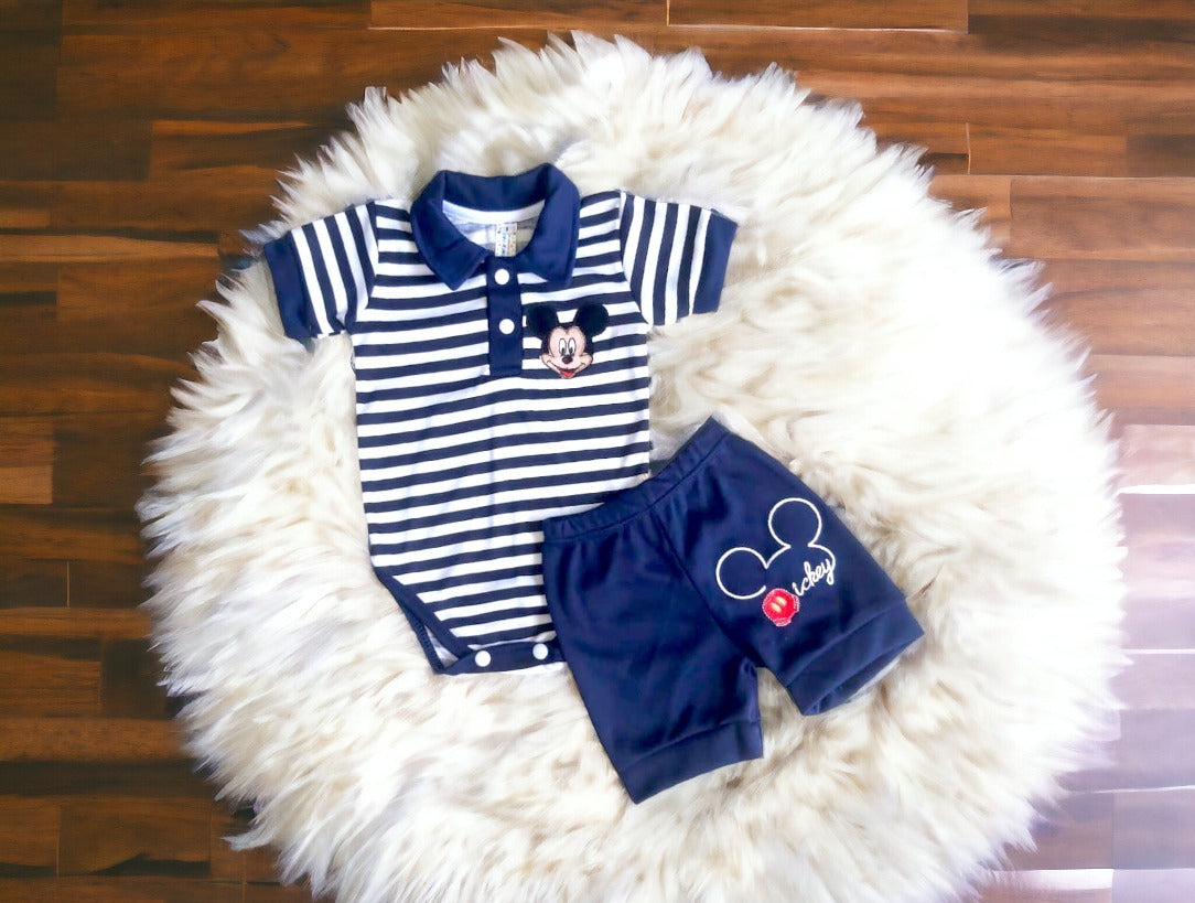 Conjunto Mickey Mouse Azul Oscuro