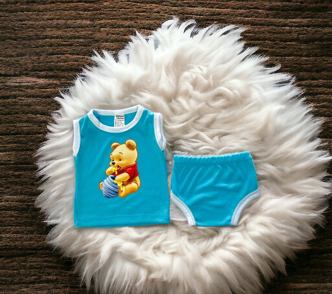 SET X 4 conjunto camiseta y calzon para bebe