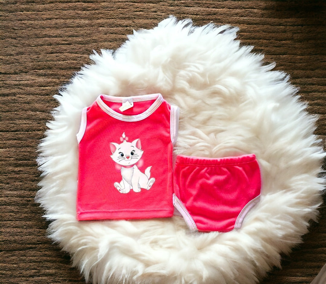 SET X 4 conjunto camiseta y calzon para bebe  niña