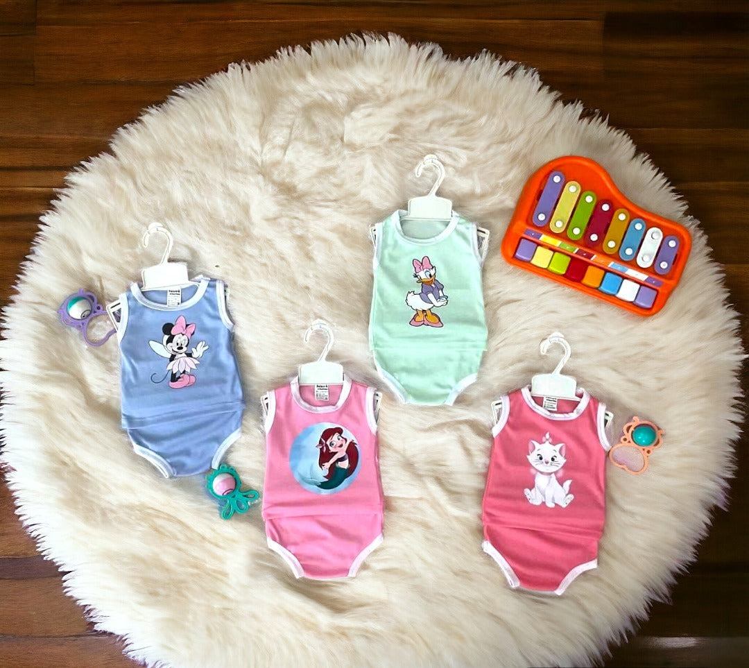 SET X 4 conjunto camiseta y calzon para bebe  niña