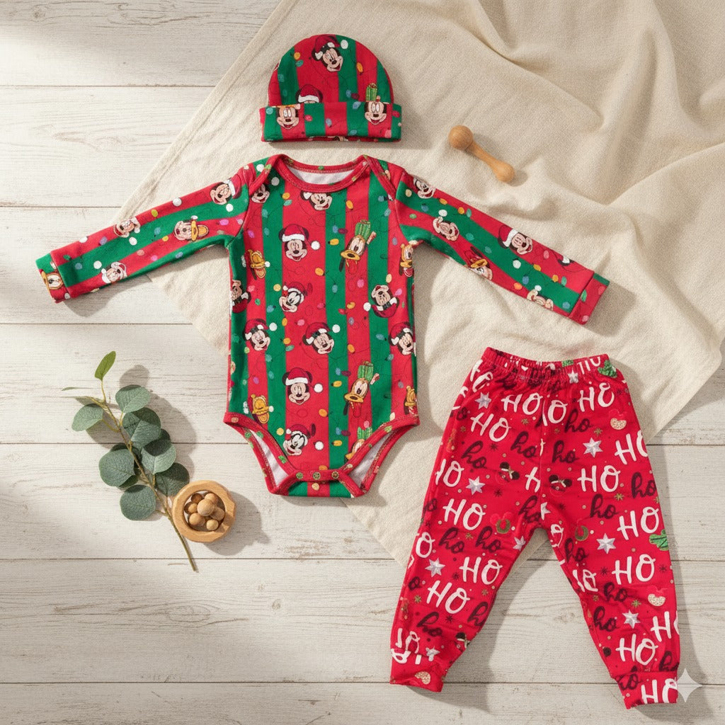 ✨ Conjunto Navideño 3 Piezas para Bebé 🎄