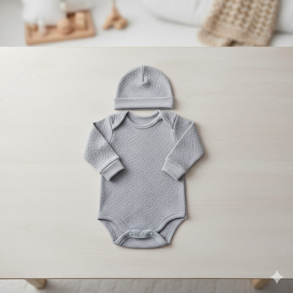 Pack 3 Bodys y Gorros para Bebé - Estilo, suavidad y  Confort Garantizado