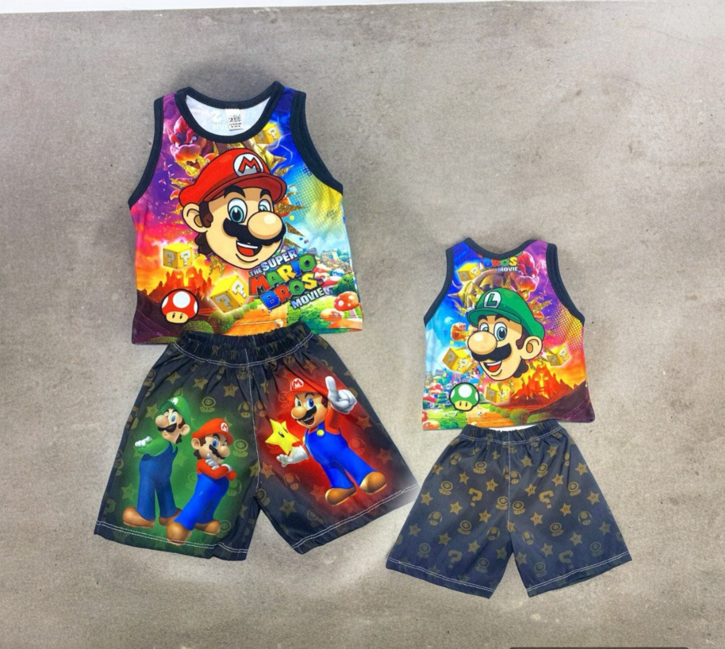 Conjunto Junior Mario Bross sin mangas