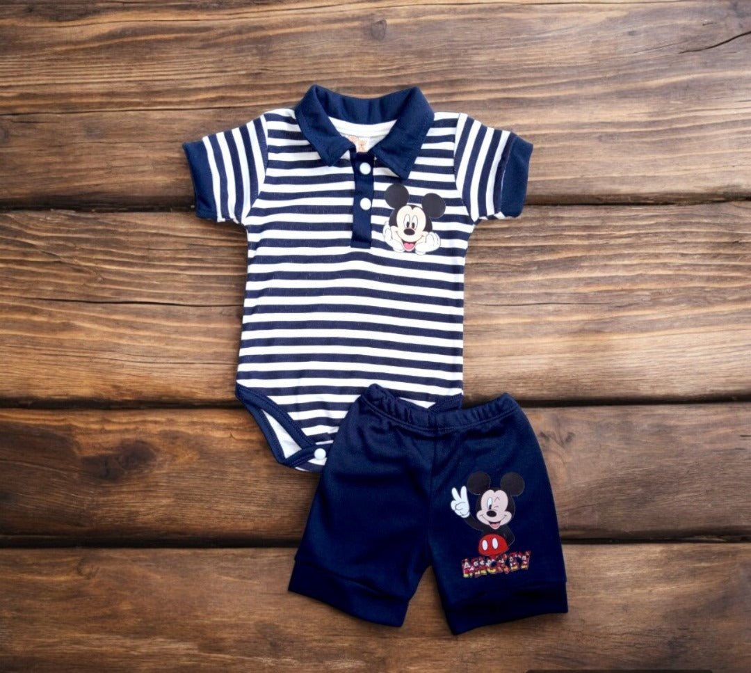 Conjunto Mickey Mouse Azul Oscuro