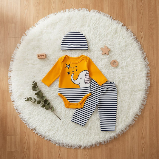 Conjunto Multiusos Elefantito Rayado