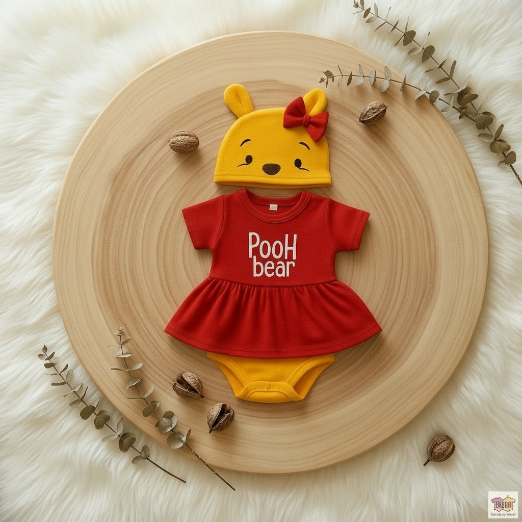 Body Vestido "Pooh Bear" con Gorro – Edición Especial