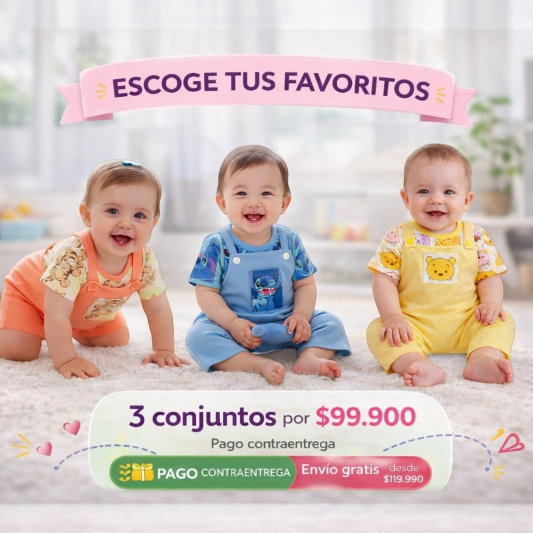 set 3 bragas para bebé