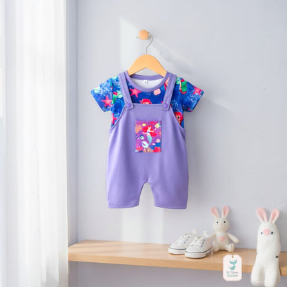 Conjunto overol y camiseta sirenita Aventura Submarina